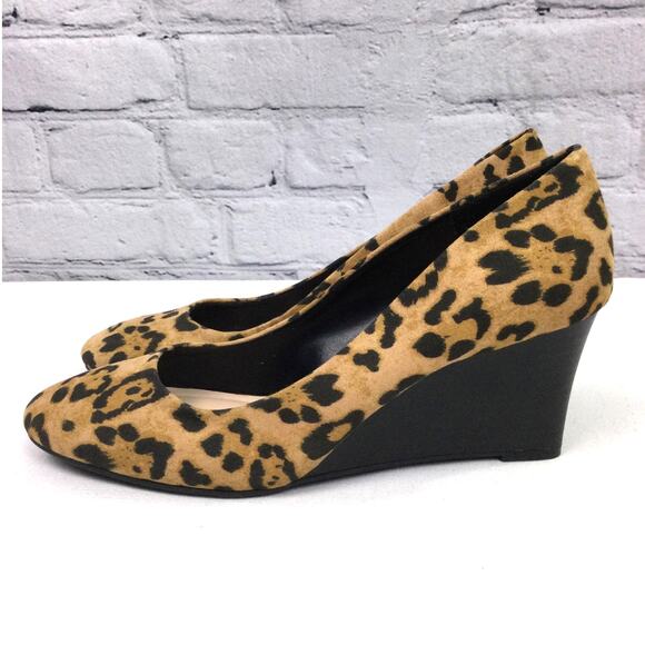 Kelly & Katie Laurene Chita Mob Wife Round Toe Fabric Slip On Wedge Heell 7.5M - Picture 12 of 14